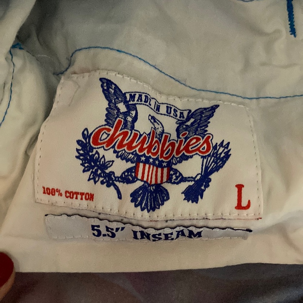 Blue shorts, size large